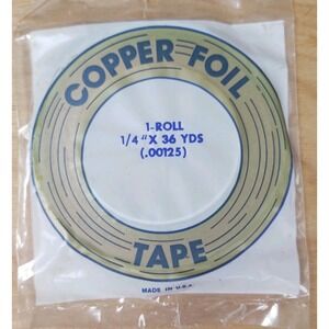 EDCO Copper Foil Tape for Stained Glass - 1/4" x 36 YDS (.00125) New